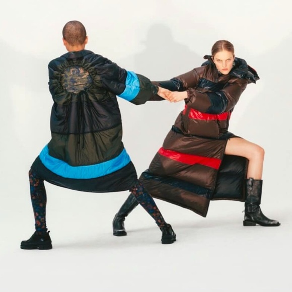 GANNI X66°NORTH Vatnajökull Quilted Black Green Open Back Puffer Coat Dress XS/S - Picture 11 of 12